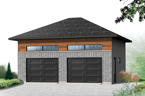 Contemporary House Plan - Cobble Lane 3 46458 - Front Exterior