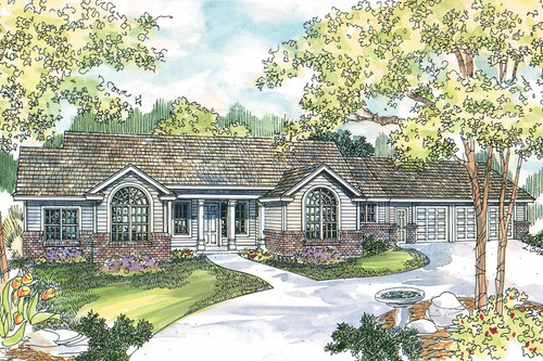 Classic House Plan - Burnham 46462 - Front Exterior