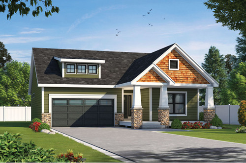 Craftsman House Plan - Keyser Spring 46628 - Front Exterior