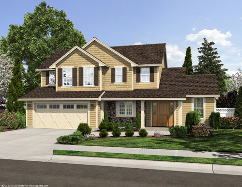 Traditional House Plan - Lynbrooke 48459 - Front Exterior