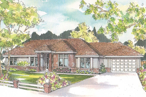 Ranch House Plan - Brennon 48888 - Front Exterior