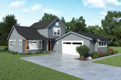 Farmhouse House Plan - 48967 - Front Exterior