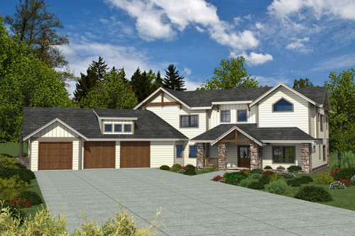 Craftsman House Plan - 49275 - Front Exterior