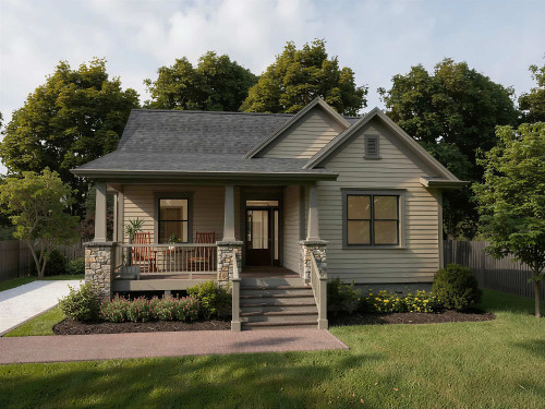 Cottage House Plan - 49417 - Front Exterior