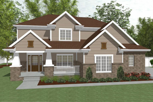 Traditional House Plan - Allen 49835 - Front Exterior