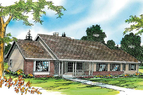 Ranch House Plan - Alpine 50575 - Front Exterior