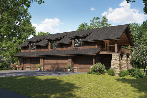 Craftsman House Plan - Hunters Haven 51005 - Front Exterior