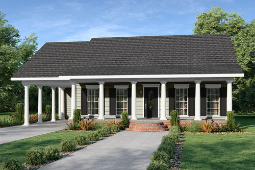 Country House Plan - 51886 - Front Exterior