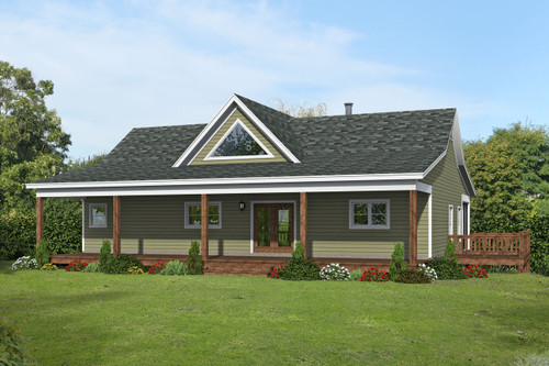 Lodge Style House Plan - Blue Ridge 52457 - Front Exterior