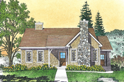 Cottage House Plan - 52797 - Front Exterior