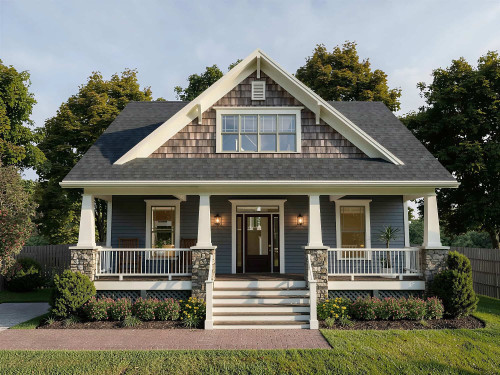 Bungalow House Plan - 52941 - Front Exterior