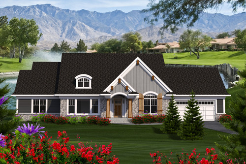 Ranch House Plan - 53301 - Front Exterior