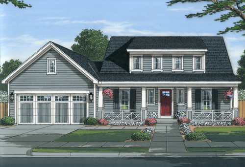 Cape Cod House Plan - Walton 53327 - Front Exterior