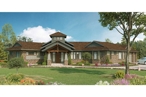Craftsman House Plan - Burberry 53728 - Front Exterior