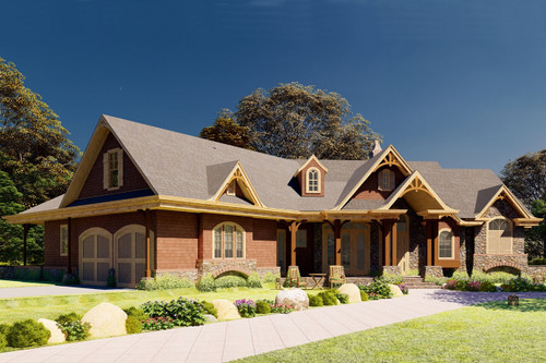 Ranch House Plan - Chestatee River 54237 - Front Exterior
