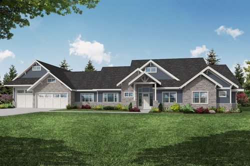 Craftsman House Plan - Adelaide 54245 - Front Exterior