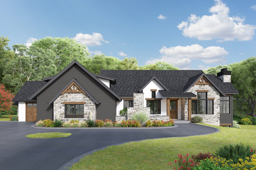 Tuscan House Plan - Carmith Circle 54632 - Front Exterior