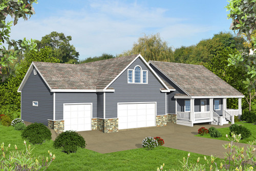 Traditional House Plan - 54848 - Front Exterior