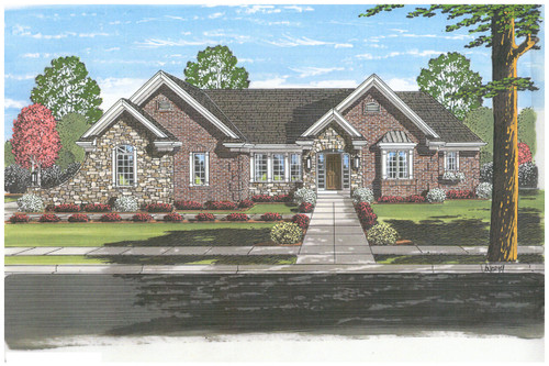 Traditional House Plan - Belleview 54925 - Front Exterior