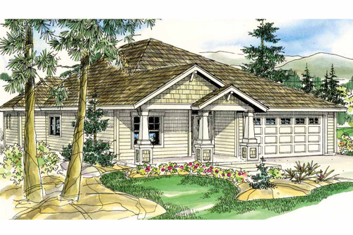Craftsman House Plan - Logan 54962 - Front Exterior