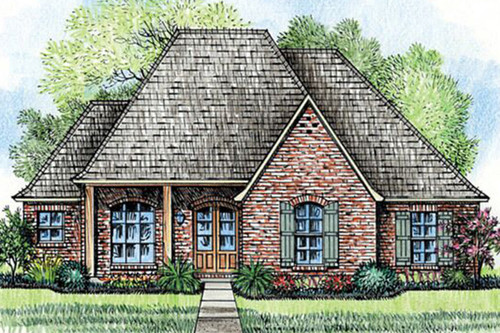 European House Plan - Evergreen 55193 - Front Exterior