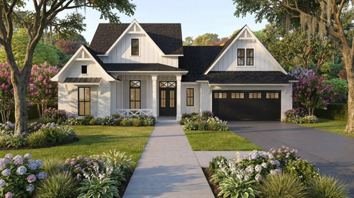 Farmhouse House Plan - 55263 - Front Exterior