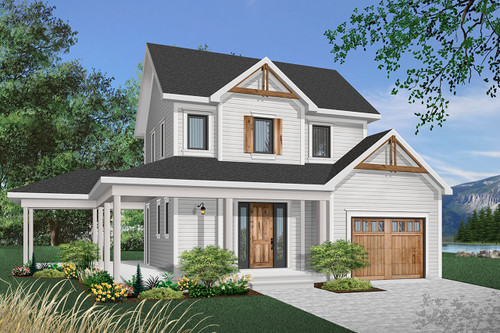 Country House Plan - Larch Lake 2 55346 - Front Exterior