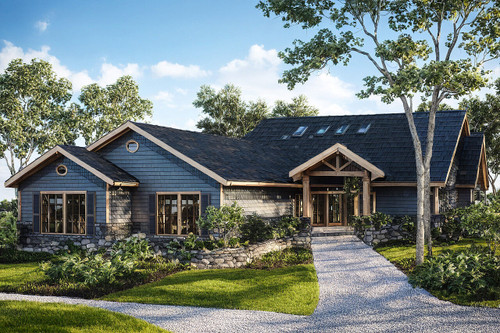 Ranch House Plan - Williston 56181 - Front Exterior