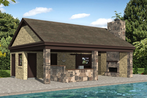 Traditional House Plan - Simpsonville 56850 - Front Exterior