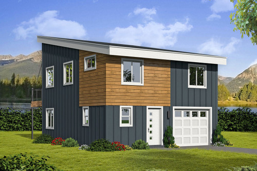 Contemporary House Plan - Penton Place 56977 - Front Exterior