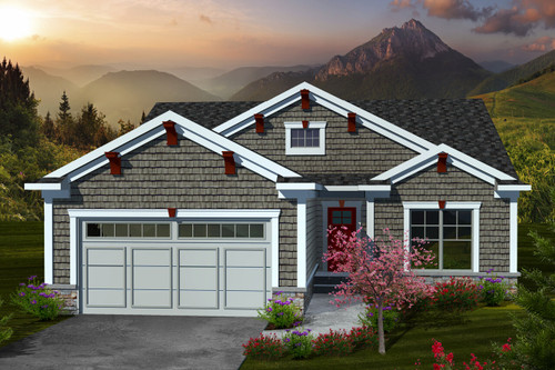 Ranch House Plan - 57166 - Front Exterior