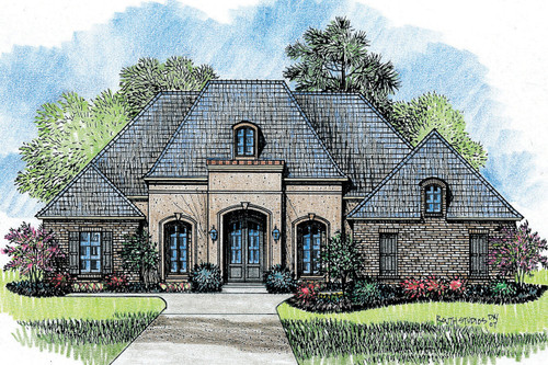 European House Plan - Bienville 58114 - Front Exterior