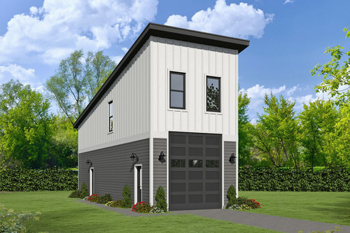 Contemporary House Plan - Woodland 58916 - Front Exterior