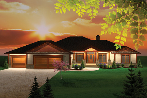 Craftsman House Plan - 58965 - Front Exterior