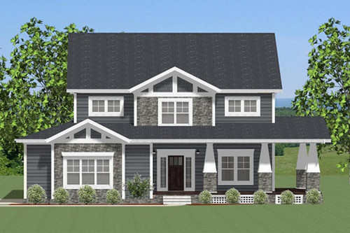 Craftsman House Plan - Camden 59920 - Front Exterior