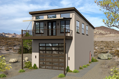 Contemporary House Plan - 59990 - Front Exterior