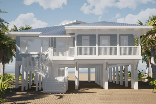 Modern House Plan - Ocean Springs 60074 - Front Exterior