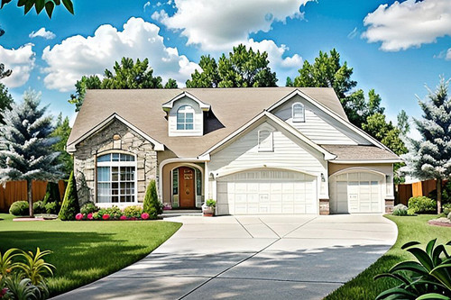 Ranch House Plan - 60182 - Front Exterior