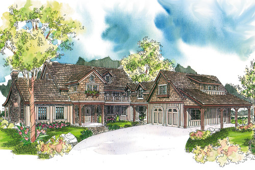 Mountain Rustic House Plan - Petersfield 60325 - Front Exterior