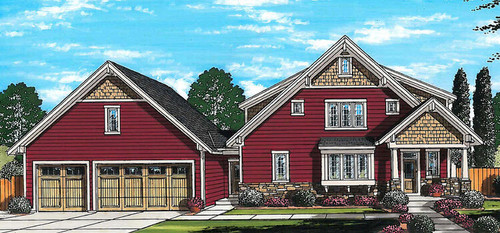 Lodge Style House Plan - The Crystal Bay 60446 - Front Exterior