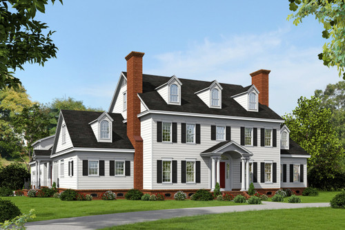 Colonial House Plan - 61583 - Front Exterior