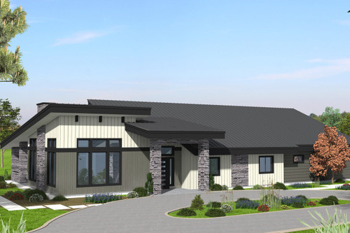 Modern House Plan - 61859 - Front Exterior