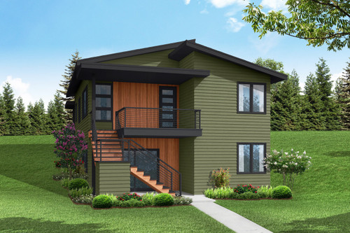 Contemporary House Plan - Creston 61861 - Front Exterior