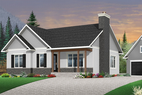 Country House Plan - Bradley 3 61933 - Front Exterior