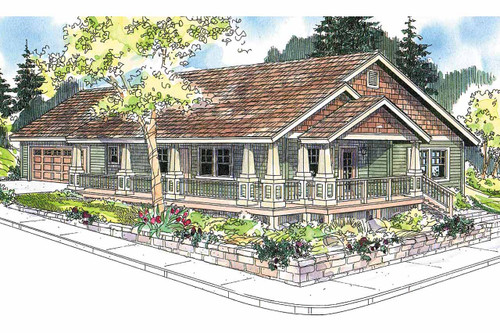 Craftsman House Plan - Karsten 63273 - Front Exterior