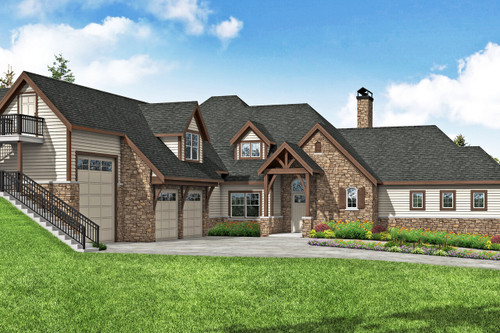 European House Plan - Harrington 63490 - Front Exterior