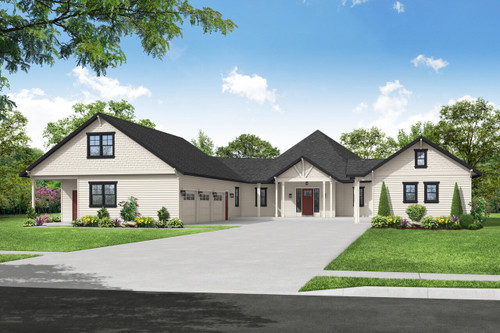 Farmhouse House Plan - Fox Farm 65201 - Front Exterior