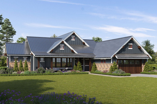 Craftsman House Plan - Riverside 65939 - Front Exterior