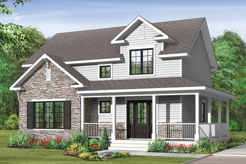 Country House Plan - Houston 66533 - Front Exterior