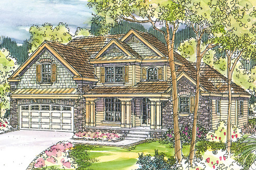 European House Plan - Fitzgerald 66977 - Front Exterior